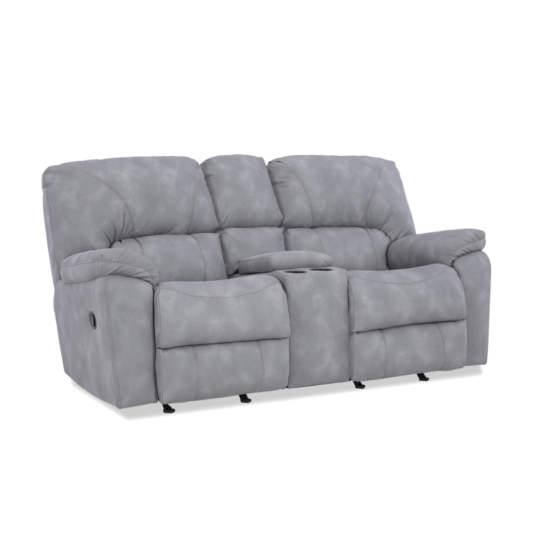 Rhino (204) Stain-Proof & Pet/Claw Proof Manual Loveseat in Grey by HomeStretch