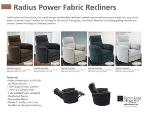 Radius Power Swivel Recliner by Parker House