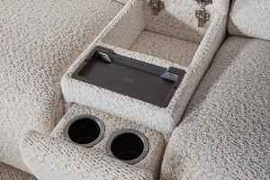 Lancaster tilt console with storage and charging tray
