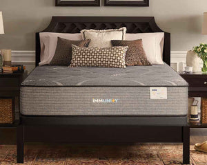 Therapedic Cinnamon Firm mattress in a bedroom setting; furnishings shown for illustration