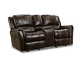 Mercury Manual Gliding Loveseat (188) Leather in Walnut